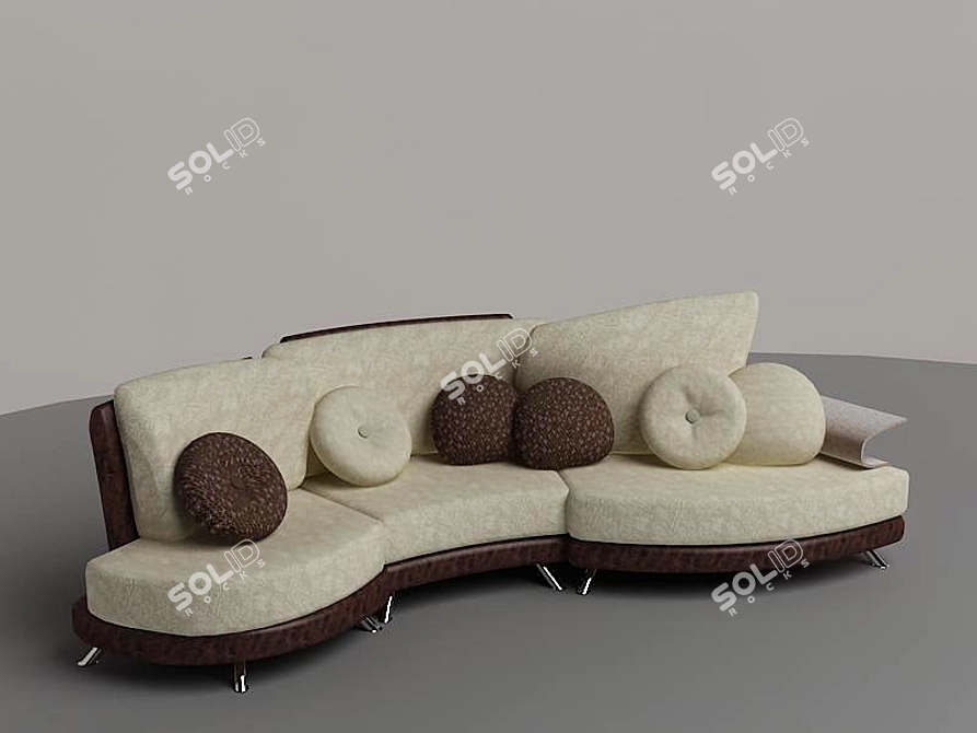 Comfy Sofa Blend: Russian Translation Available 3D model image 1