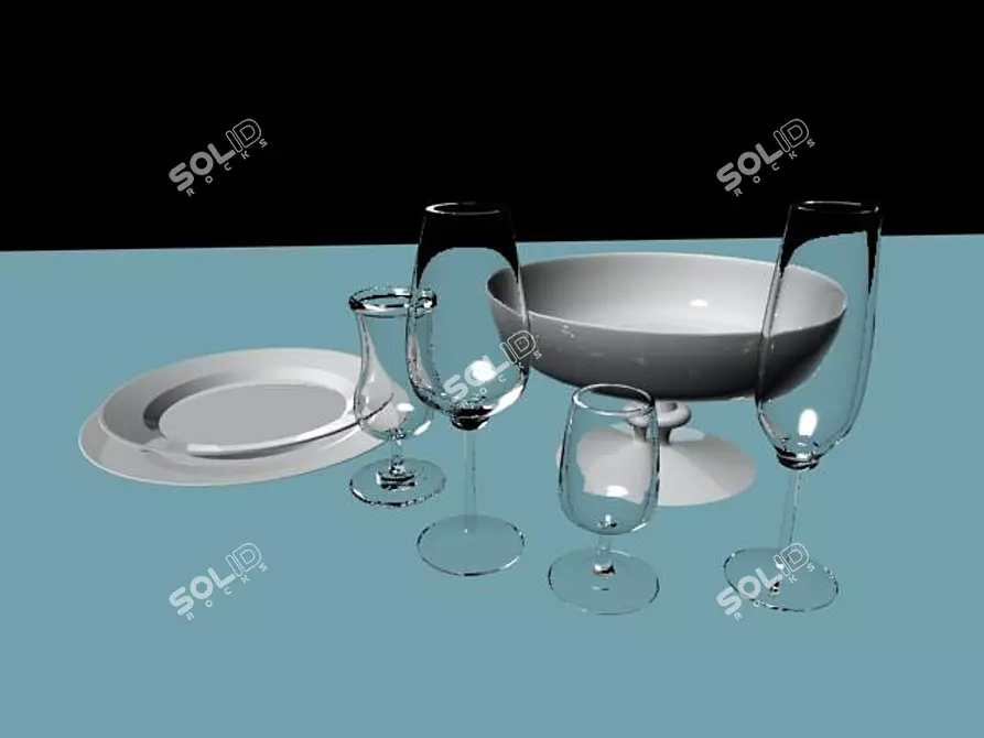 Essential Kitchenware Set 3D model image 1