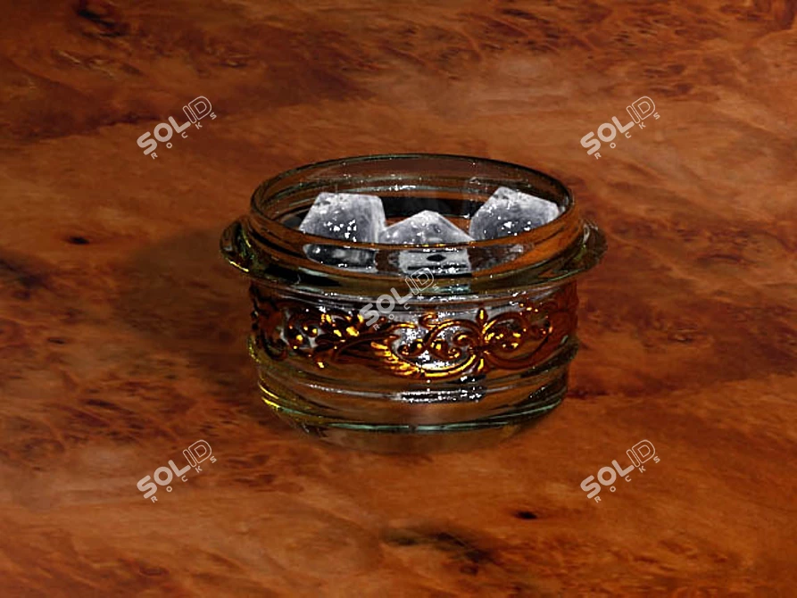 Title: Golden Ice Vase 3D model image 1