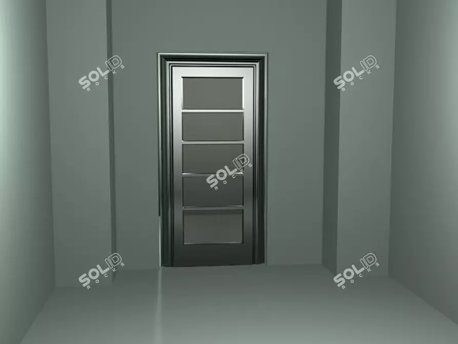 Title: Steel Door - Maximum 2008 3D model image 1