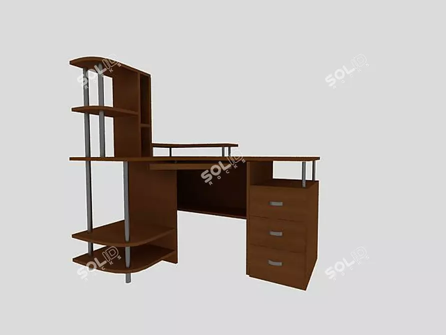 Versatile Computer Desk 3D model image 1
