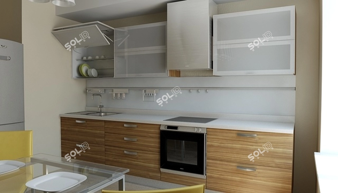 Title: ETNIKA PRODOMO: Custom-Designed Kitchen 3D model image 1