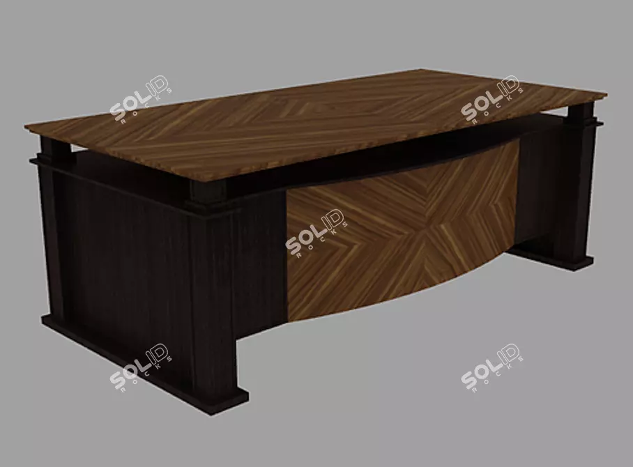 Sleek Smania Desk: Maximize Your Workspace 3D model image 1