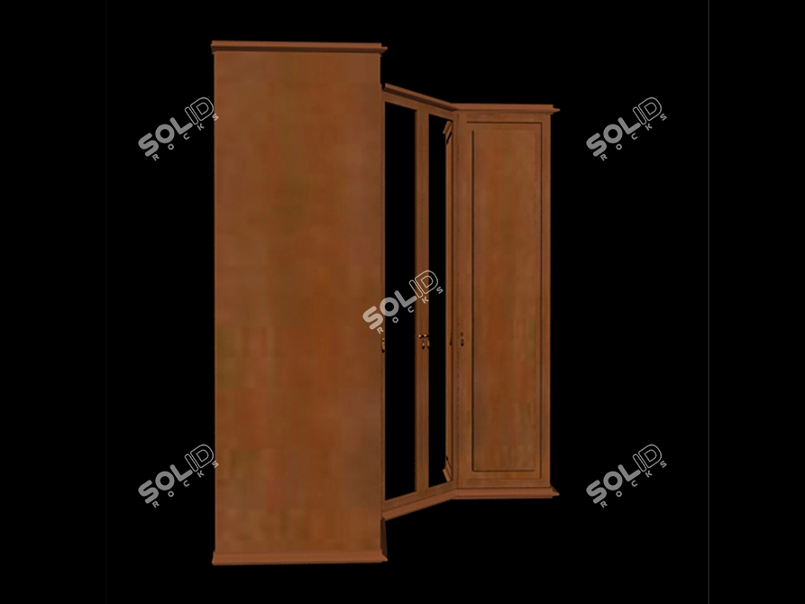 Modern Corner Wardrobe by Miass Furniture 3D model image 1