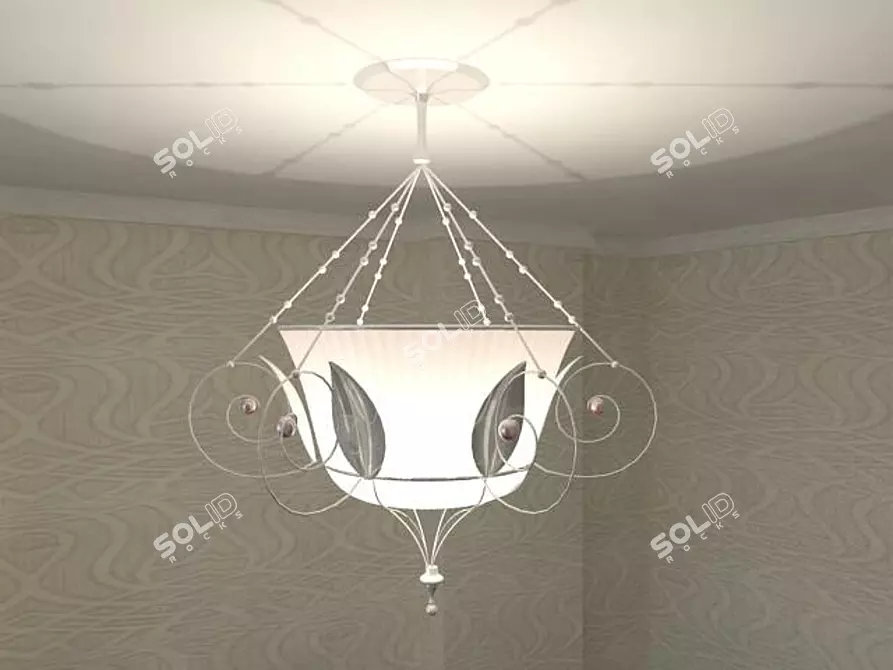 Platinum Chandelier | Elegant Lighting 3D model image 1