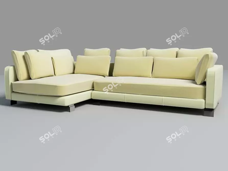 Elegant Nikoletti2 Sofa 3D model image 1