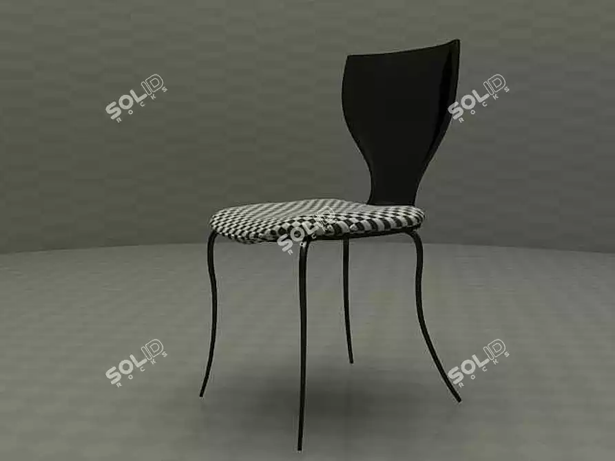 Elegant Lounger Chair 3D model image 1