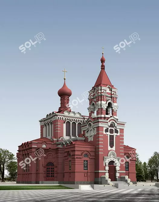 Russian Church 3D Model 3D model image 1