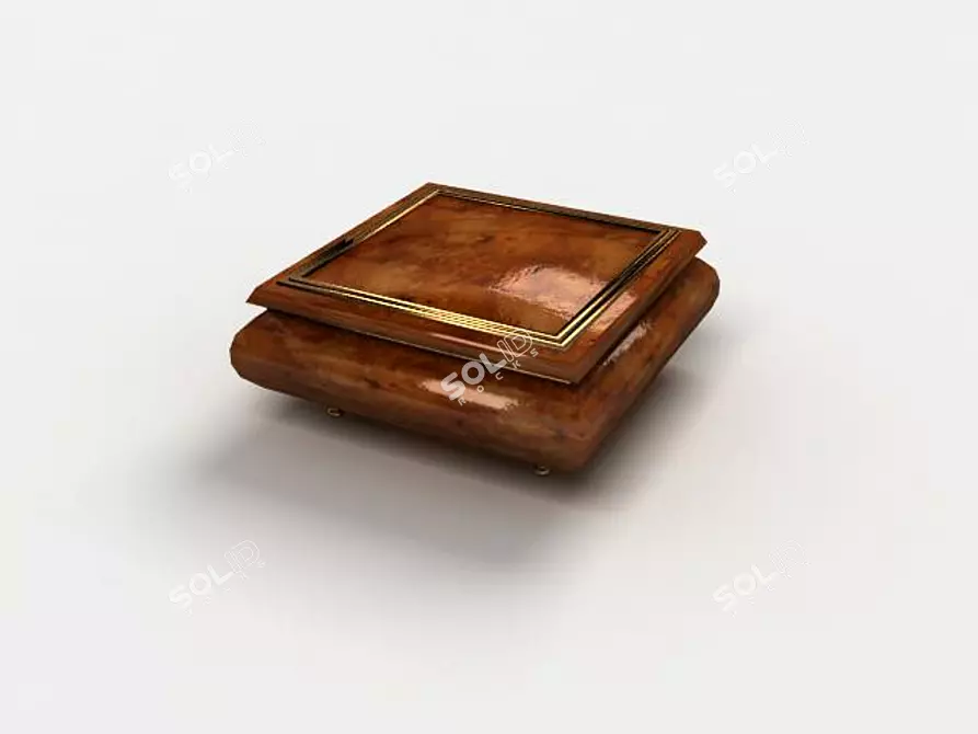 Simple Casket Box 3D model image 1