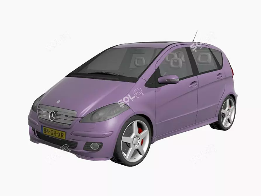 Mercedes A 2005 3D Model - Fully Textured 3D model image 1