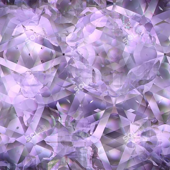 Amethyst Crystal Glass 3D model image 1