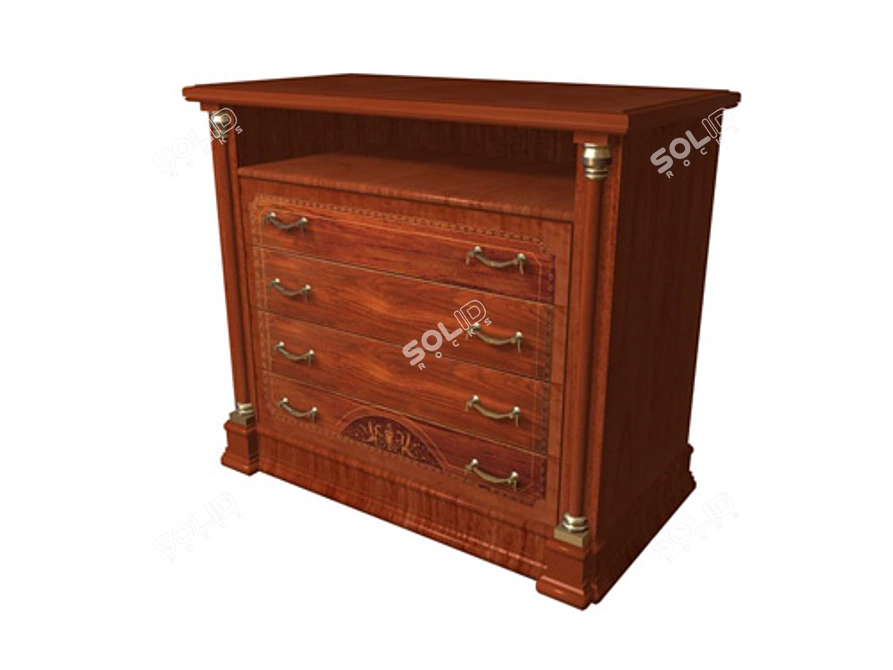 Title: Roma TV Stand with Drawers 3D model image 1
