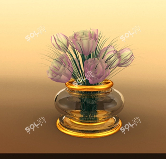 Matte Standard Flowers 3D model image 1