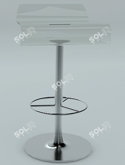 Plastic Seat Bar Stool 3D model image 1