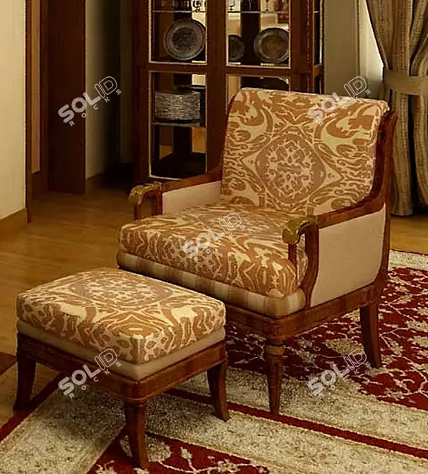 Luxurious FrancescoMolon Armchair 3D model image 1