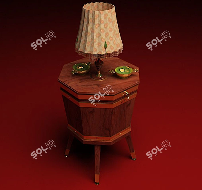 Versatile Side Table Set 3D model image 1