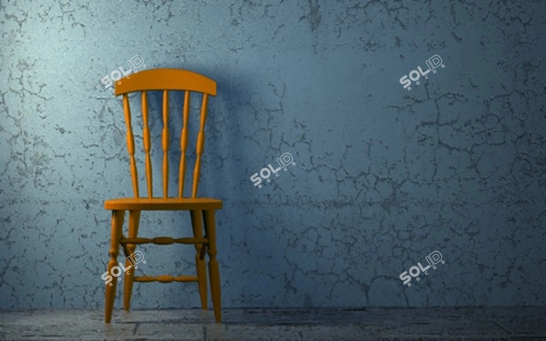 Elegant Wood Chair 3D model image 1