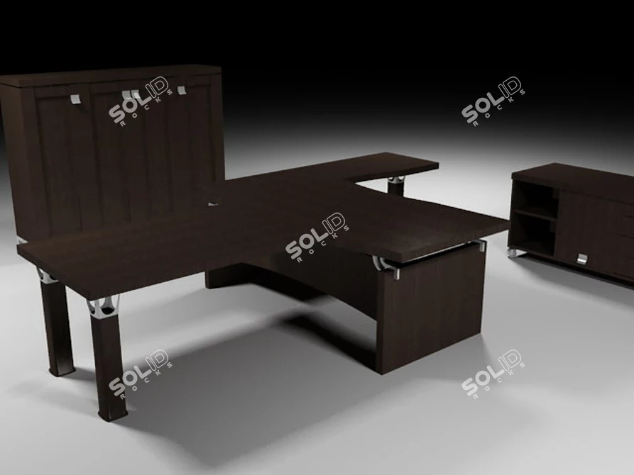 Luxury Italian Executive Desk 3D model image 1