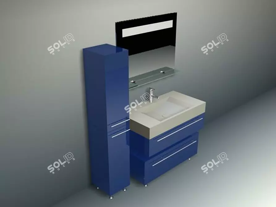 Moderno Bathroom Furniture 3D model image 1