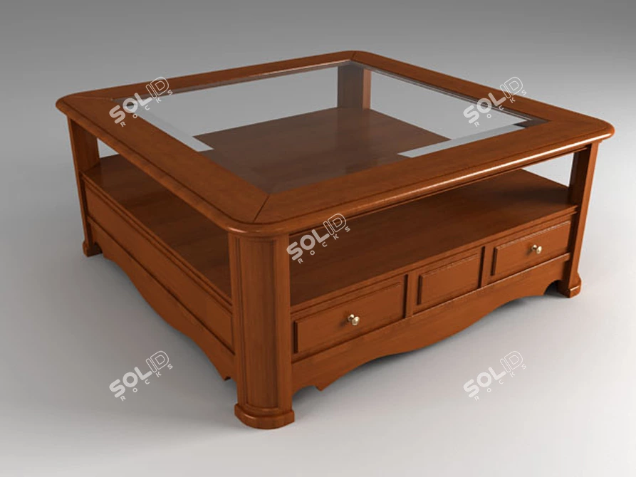 Serena Collection: Alpuch 100x100x45 Table 3D model image 1