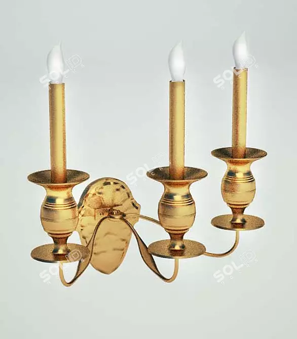 Modern Glass Sconce 3D model image 1