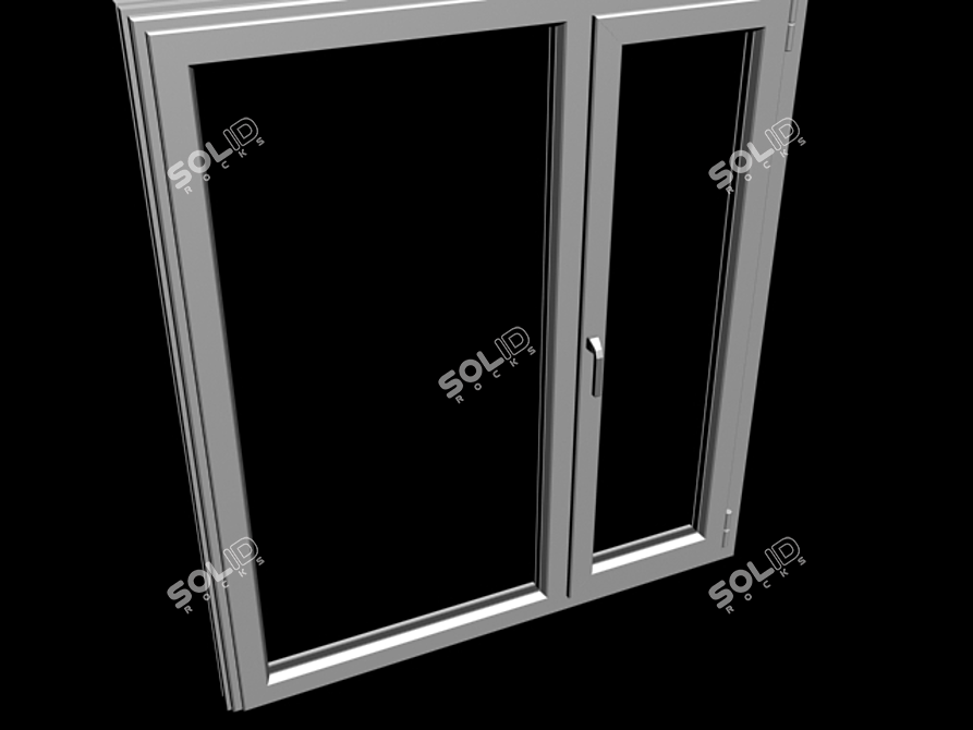 Max Format Plastic Window 3D model image 1