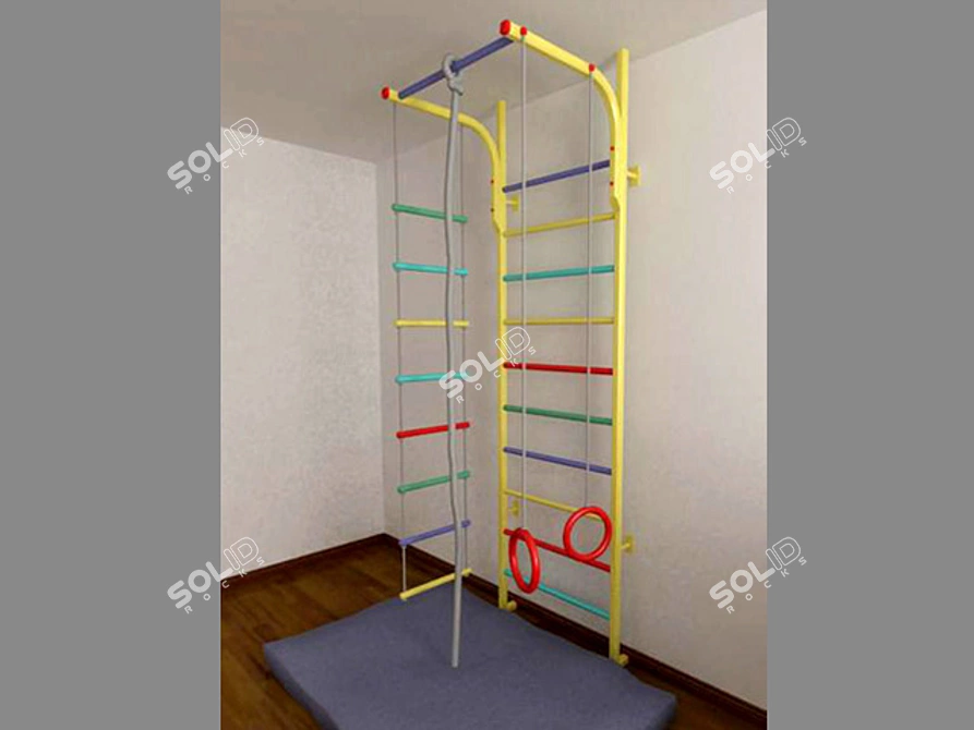 Active Kids Swedish Wall 3D model image 1