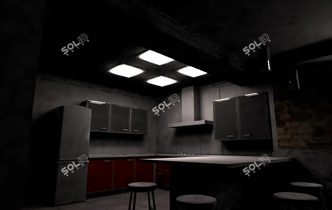 Custom Kitchen Solution 3D model image 1