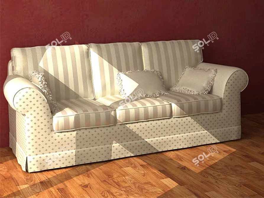 Italian Retro Sofa 3D model image 1