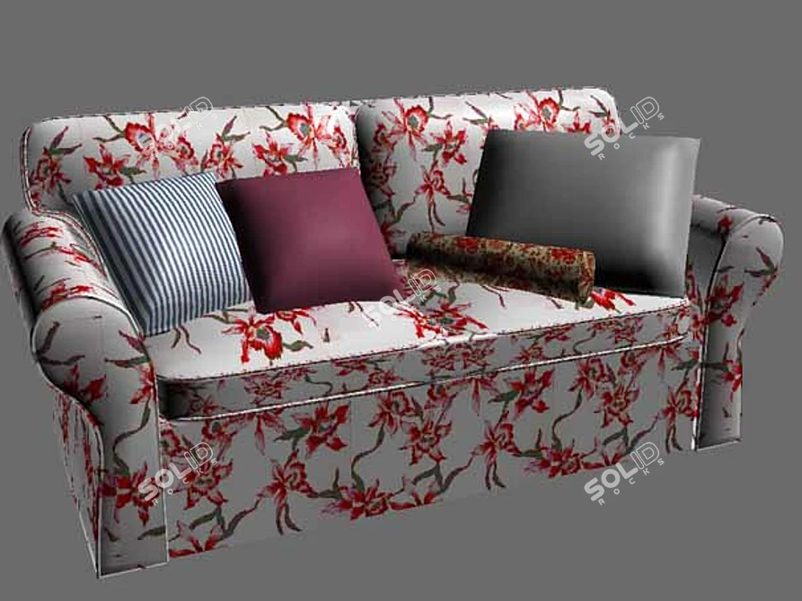 Modern Textured Sofa 3D model image 1