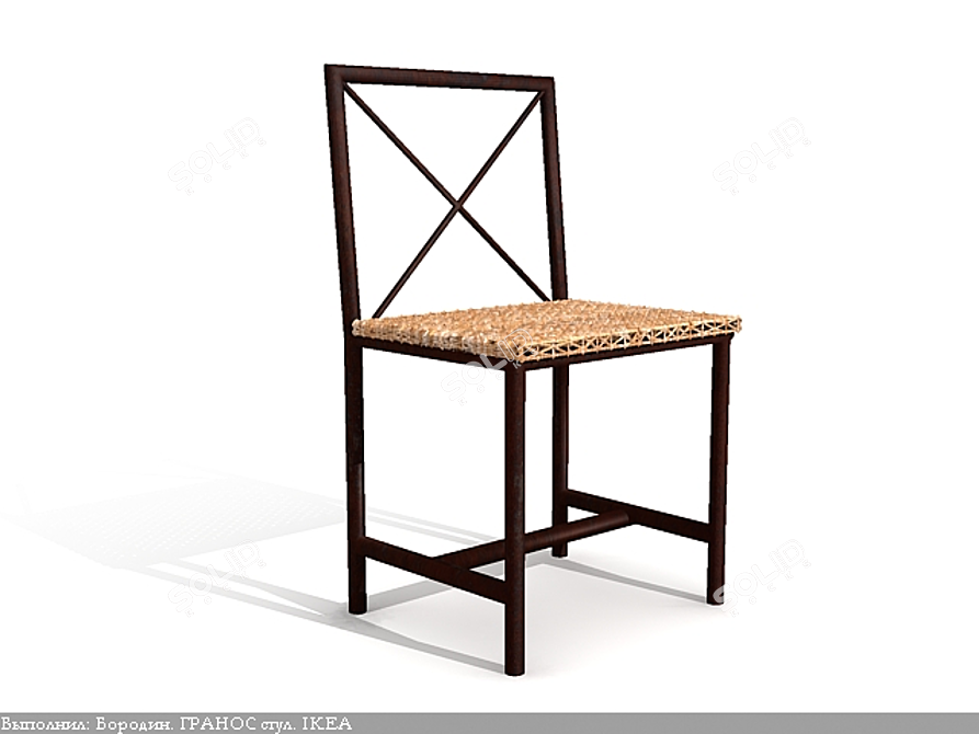 Elegant Grains Chair 3D model image 1