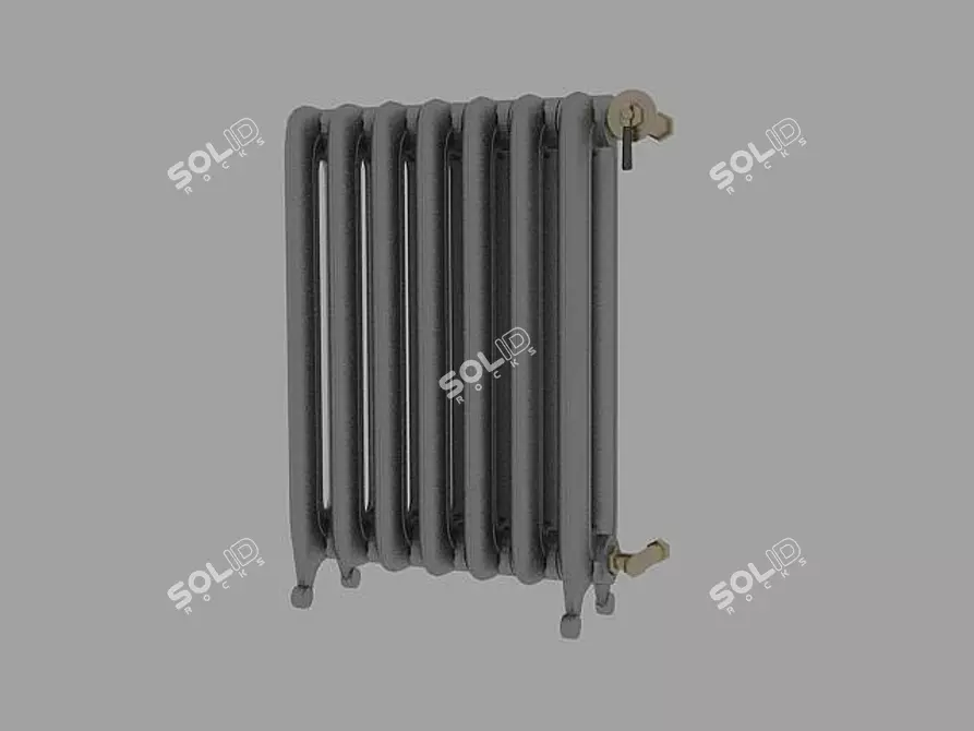 Vintage-style radiator 3D model image 1