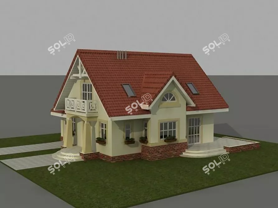 "Apricot Dreams" Cottage 3D model image 1