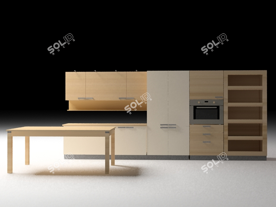 Stylish Aran_Mia Kitchen 3D model image 1