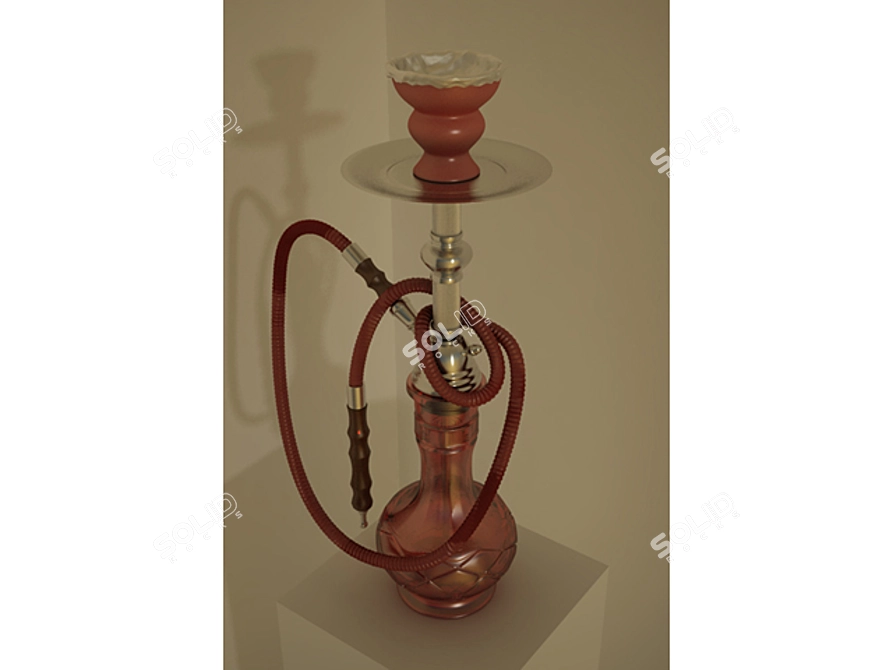  Elegant Home Hookah: Crafted with Love 3D model image 1