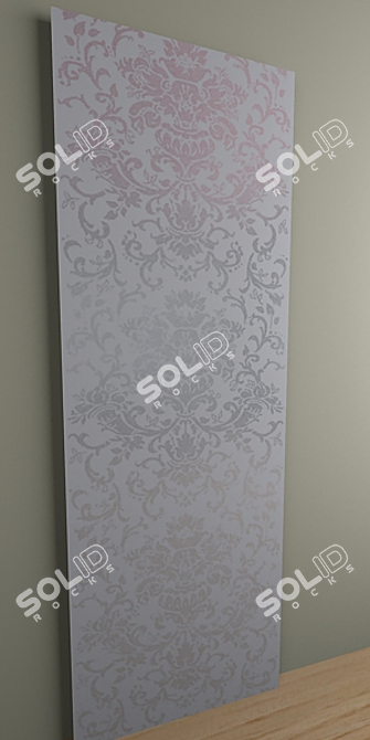 Title: Silk Graphic Wallpaper 3D model image 1