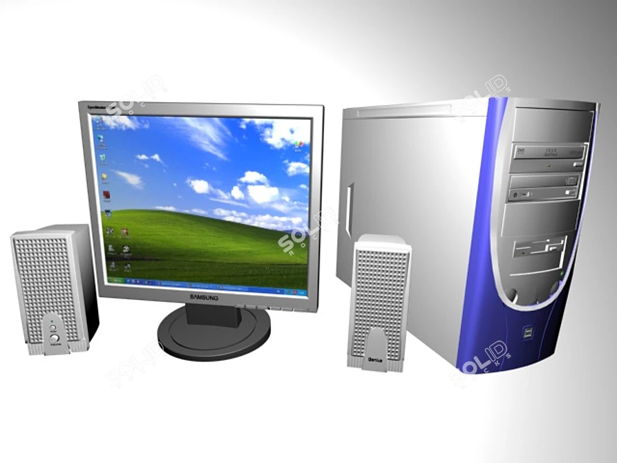 All-in-One PC with Monitor 3D model image 1