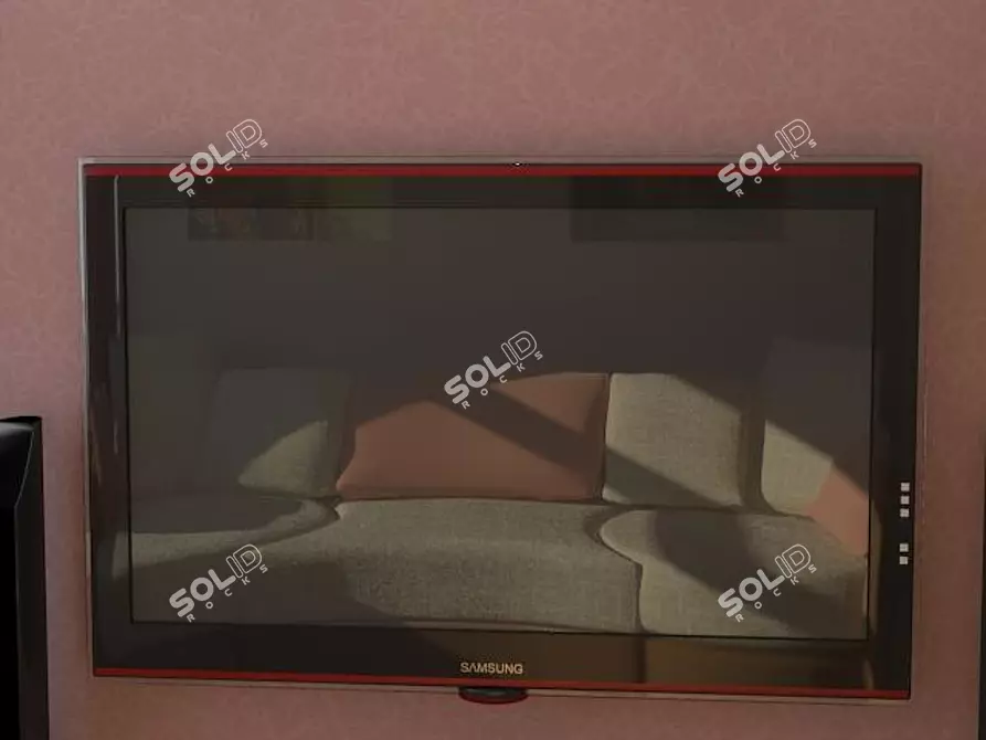 Sleek Samsung TV for Stylish Interiors 3D model image 1