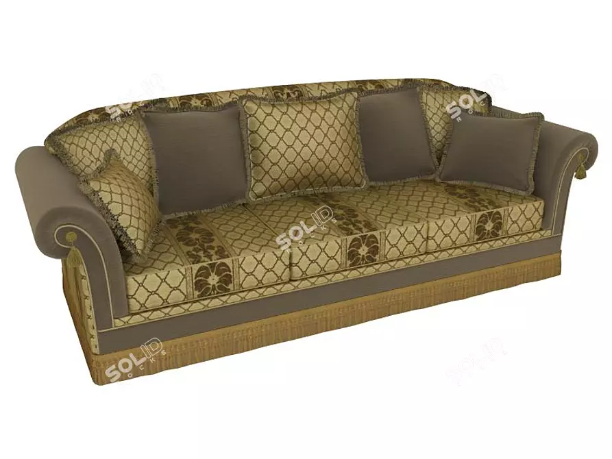 Sappellini Divan: A Timeless Masterpiece 3D model image 1