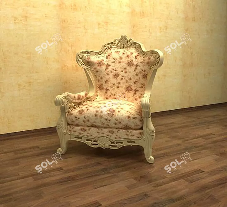 Title: ErgoFlex Accent Chair 3D model image 1