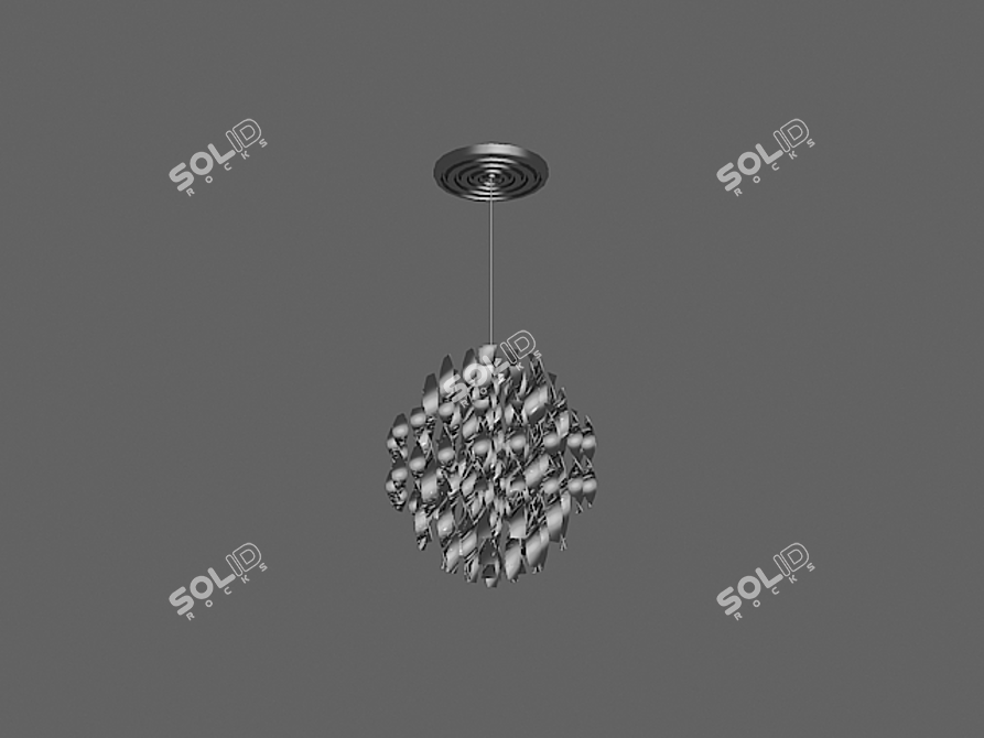 Elegant Verpan Spiral SP1 Pendant 3D model image 1