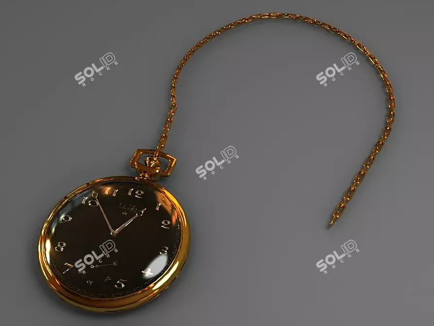Golden Timepiece with Vray 3D model image 1