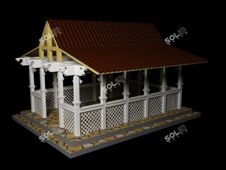 Stylish Gazebo - Perfect for Exteriors 3D model image 1