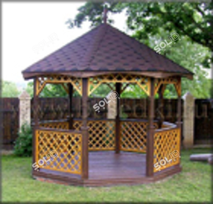 Stylish Outdoor Retreat: Gazebo 3D model image 1