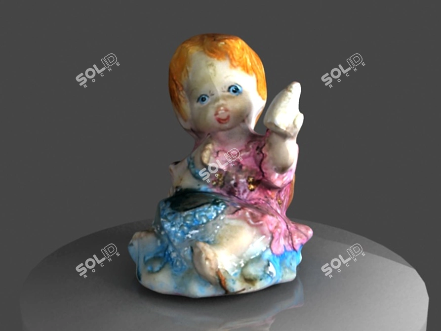 Elegant Statue for Home Decor 3D model image 1