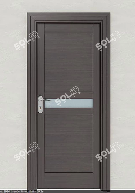 Title: Italian Art Nouveau Door 3D model image 1