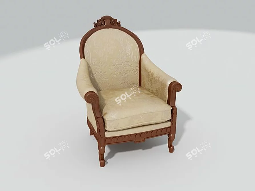 Classic Chair: Traditional Elegance 3D model image 1