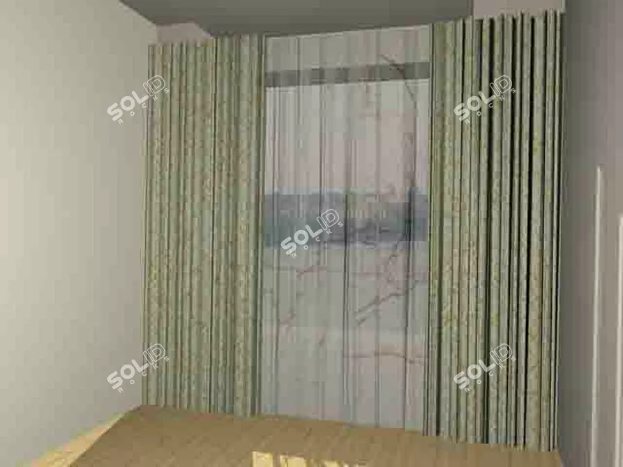 Sleek Blinds 3D model image 1