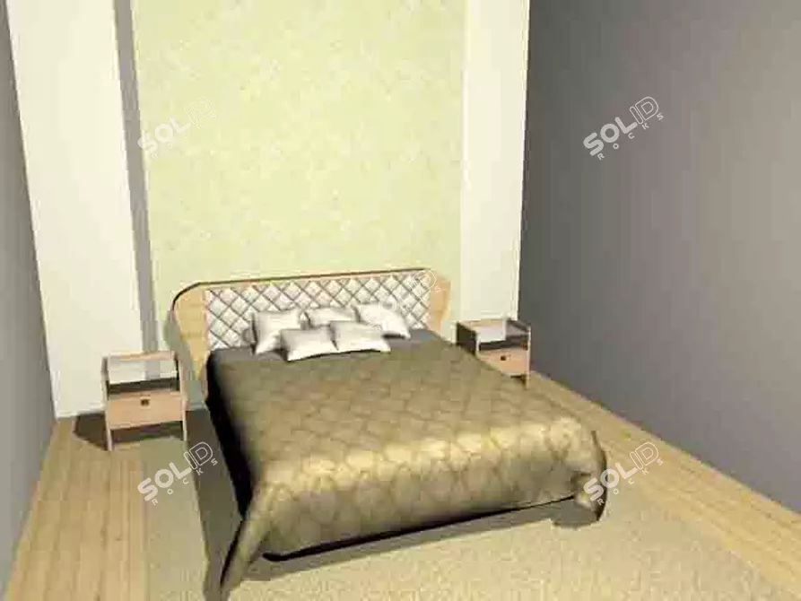 Dreamland Comfort Bed 3D model image 1