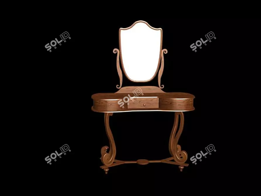 Elegant Cherry Wood Ladies' Table 3D model image 1